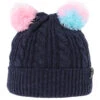 Hazel Kids' Knitted Double-Pompom Girls' Beanie 1 Hazel Kids' Knitted Double-Pompom Girls' Beanie -North-Co Store HK043 NML 01
