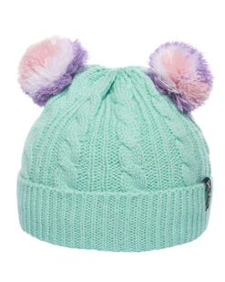 Hazel Kids' Knitted Double-Pompom Girls' Beanie -North-Co Store HK043 YUC 01