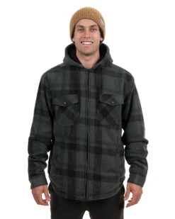 Woodsman Plaid Check Sherpa Hooded Jacket