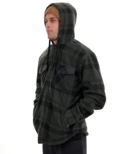 Woodsman Plaid Check Sherpa Hooded Jacket 20 Woodsman Plaid Check Sherpa Hooded Jacket -North-Co Store NM029 FOR 04