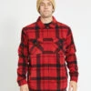 Woodsman Plaid Check Sherpa Jacket -North-Co Store NM030 RED 01