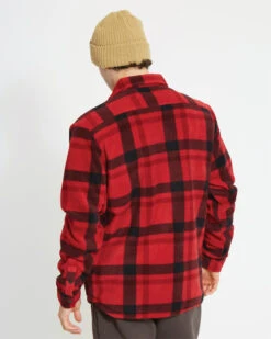 Woodsman Plaid Check Sherpa Jacket -North-Co Store NM030 RED 03