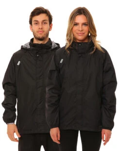 Stash II Unisex Adult Stashable Rain Jacket 37 Stash II Unisex Adult Stashable Rain Jacket -North-Co Store RU008 BLK 01