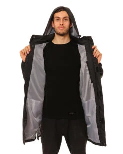 Stash 3/4 Length Waterproof Rain Jacket -North-Co Store RU013 BLK 04
