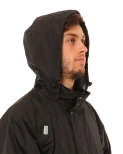 Stash 3/4 Length Waterproof Rain Jacket -North-Co Store RU013 BLK 05