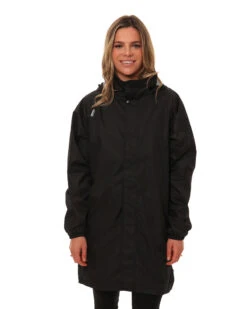 Stash 3/4 Length Waterproof Rain Jacket -North-Co Store RU013 BLK 07